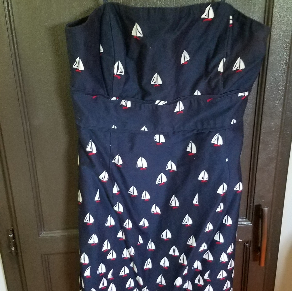 Vineyard Vines Carolyn Sailboat strapless dress